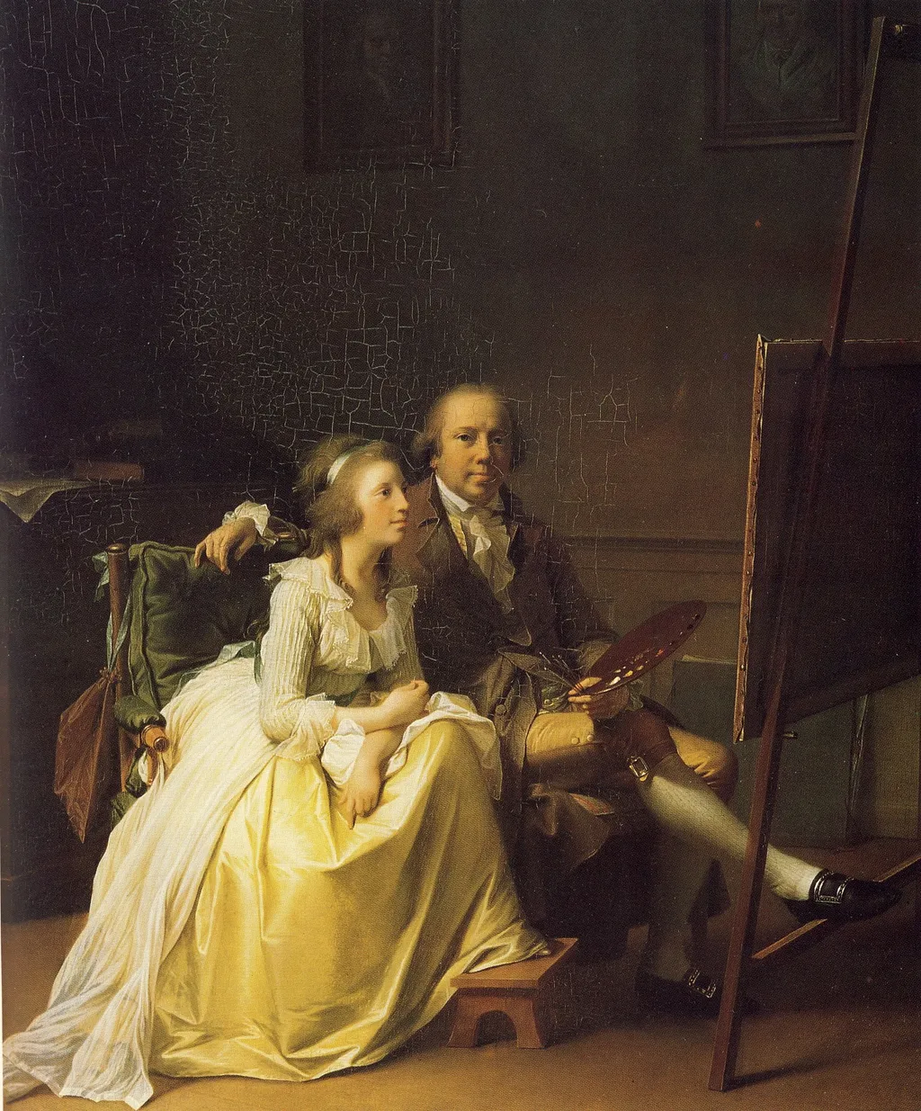 The Artist and his Wife Rosine, née Dørschel, by Jens Juel, oil, 1796