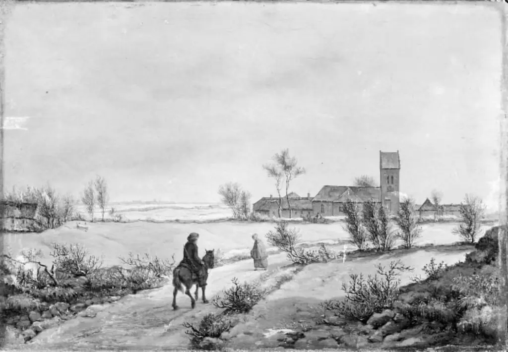 Winterlandscape in Gentofte with Copenhagen in the Distance, by Jens Peter Møller