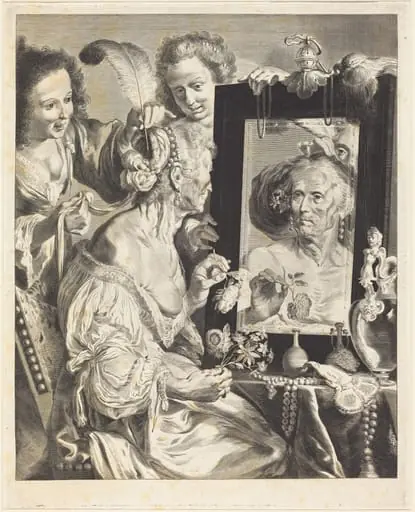 An Old Woman at the Toilet Table, by Jeremias Falck
