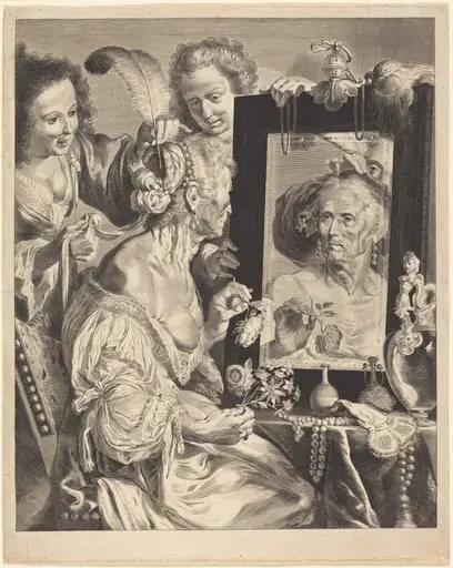 An Old Woman at the Toilet Table, by Jeremias Falck