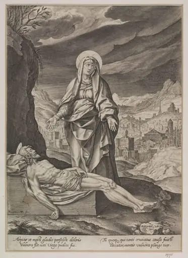 La Vierge au Bras Couvert, by Jerome Hieronymous Wierix