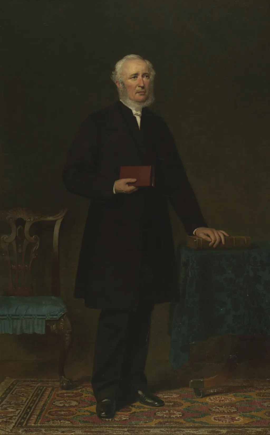Dr Lewis Edwards, by Jerry Barrett, oil, 1889