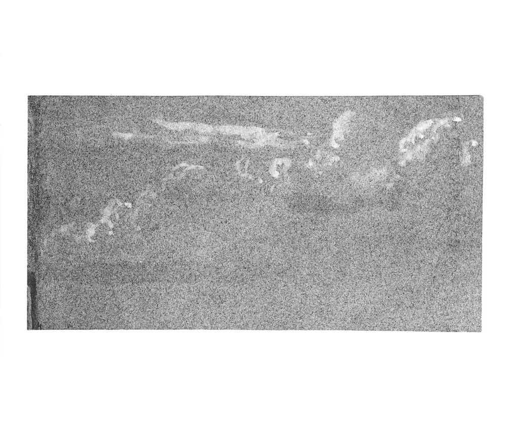 Cloud Study (recto, from sketchbook), by Jervis McEntee, gouache, 1869