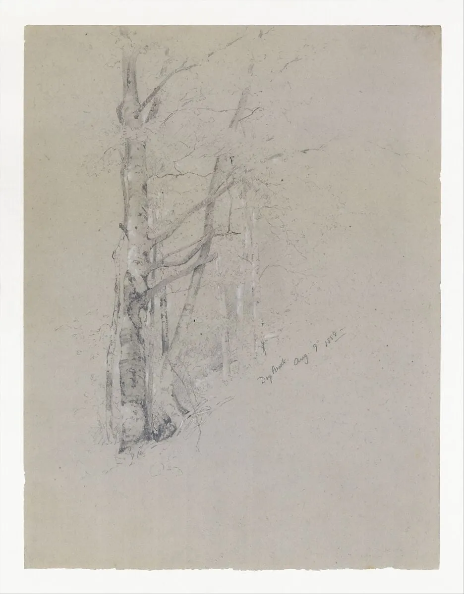 Dry Brook, by Jervis McEntee, gouache, 1888