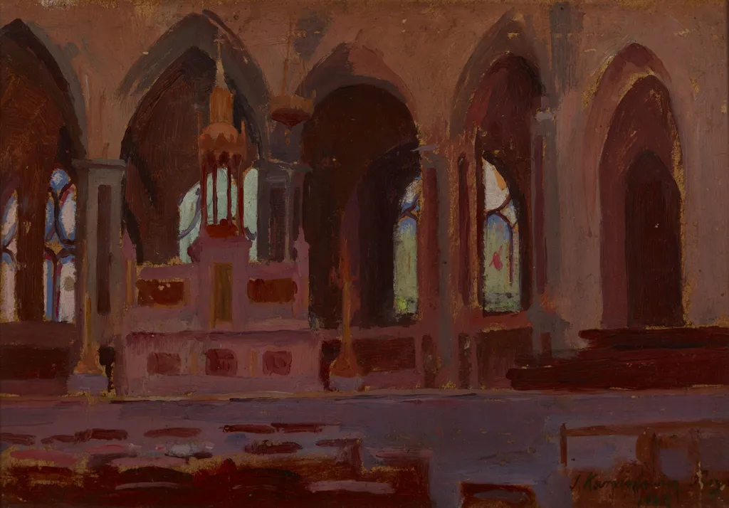 Interior of a Church, by Jerzy Karszniewicz, unspecified, 1902