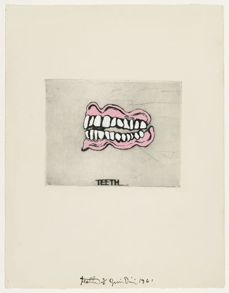 Untitled, by Jim Dine, gouache, 1961