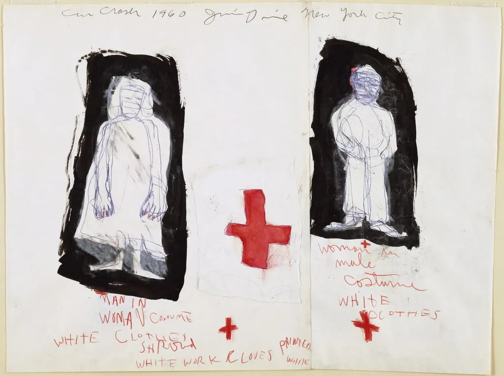 Untitled, by Jim Dine, watercolor, 1960