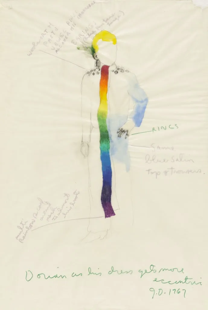 Untitled, by Jim Dine, watercolor, 1967
