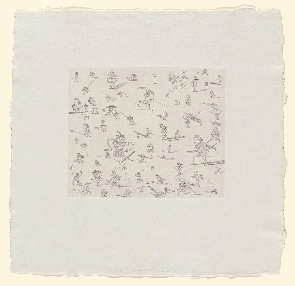 Untitled, by Jim Nutt, ink, 1977
