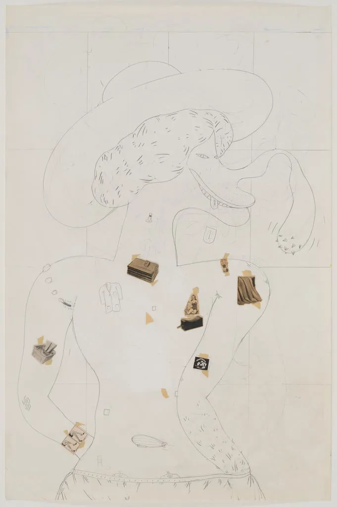 Untitled, by Jim Nutt, gouache, 1968