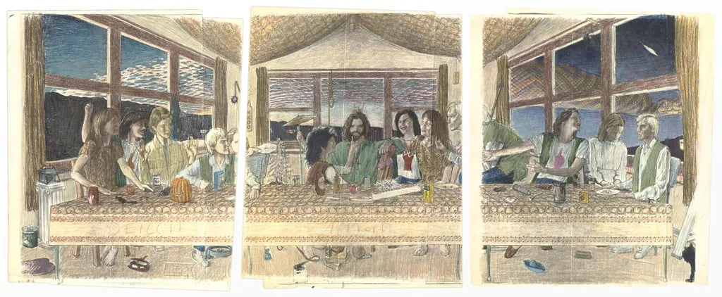 Untitled, by Jim Shaw, graphite, 1990