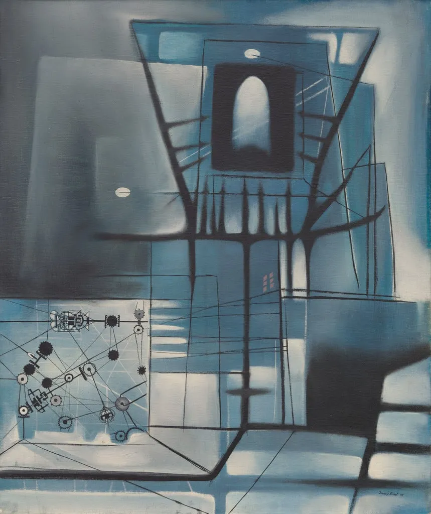 Untitled, by Jimmy Ernst, oil, 1949