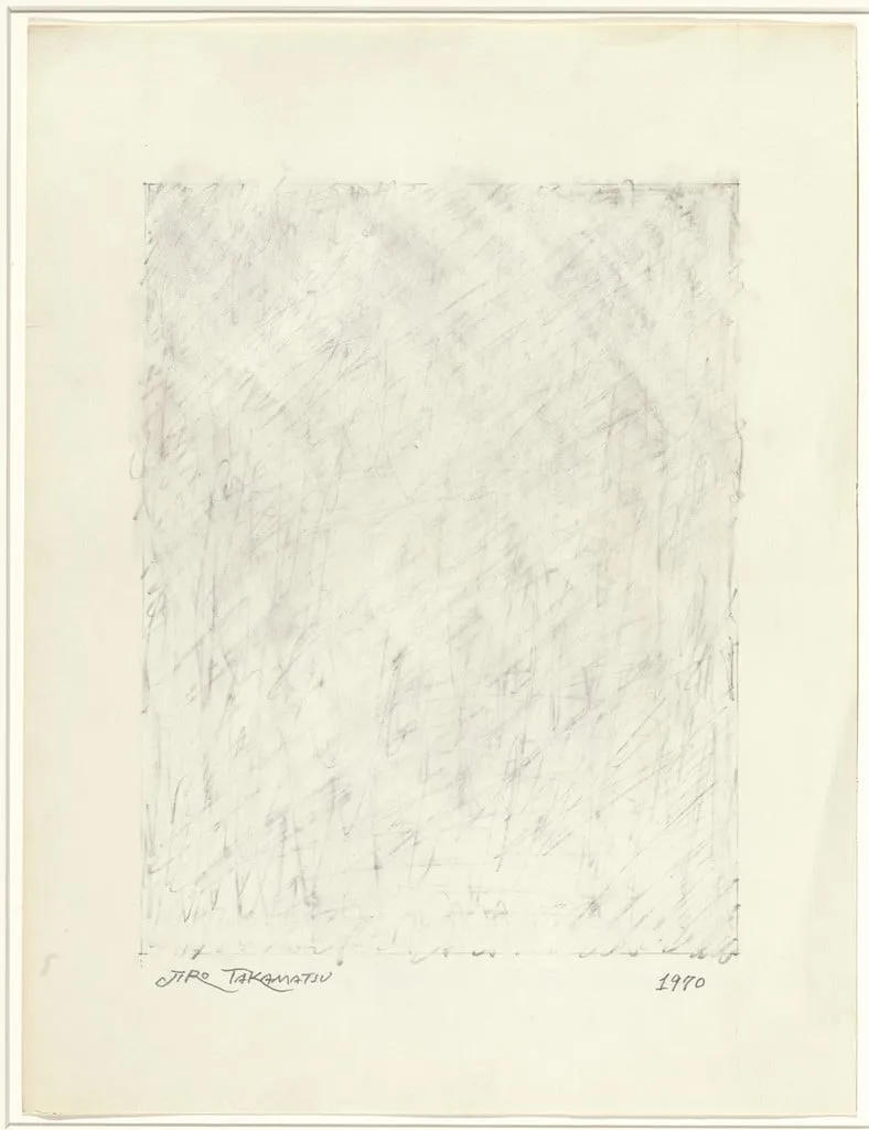 Untitled, by Jiro Takamatsu, graphite, 1970