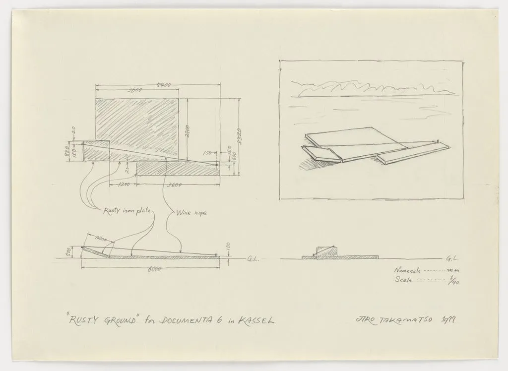 Untitled, by Jiro Takamatsu, graphite, 1977