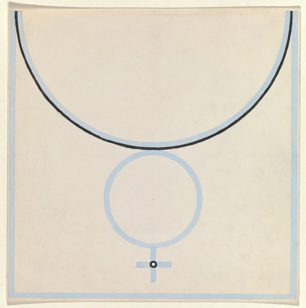 Untitled, by Jo Baer, gouache, 1963