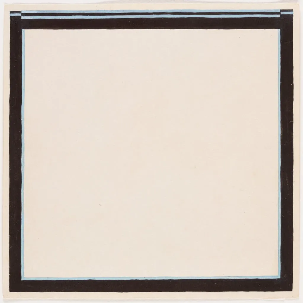 Untitled, by Jo Baer, gouache, 1962