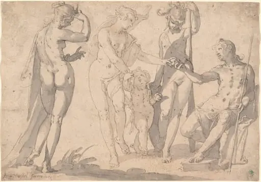 The Judgment of Paris, by Joachim Anthonisz Wtewael