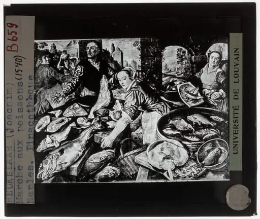 Joachim Beuckelaer. Vismarkt, by Joachim Beuckelaer, 1570