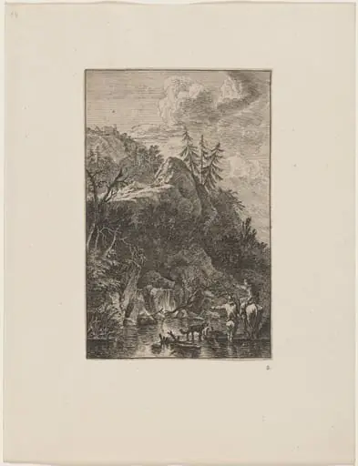 A Woman with a Horse and a Standing Man, by Joachim Franz Beich