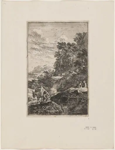 Drover with Two Mules, by Joachim Franz Beich