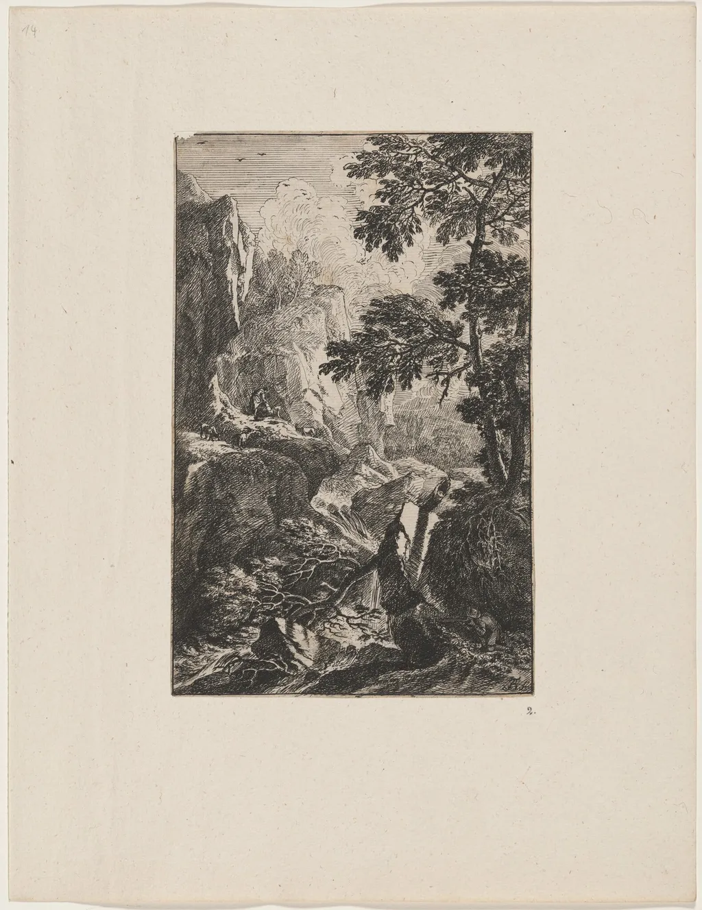 The Hunter, by Joachim Franz Beich, ink, 1712