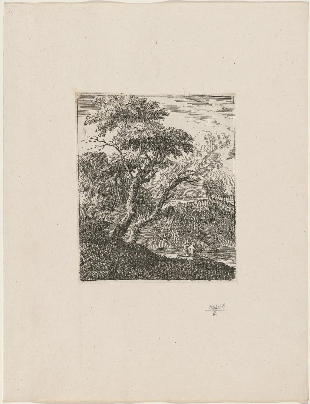 The Two Great Trees, by Joachim Franz Beich, ink, 1712