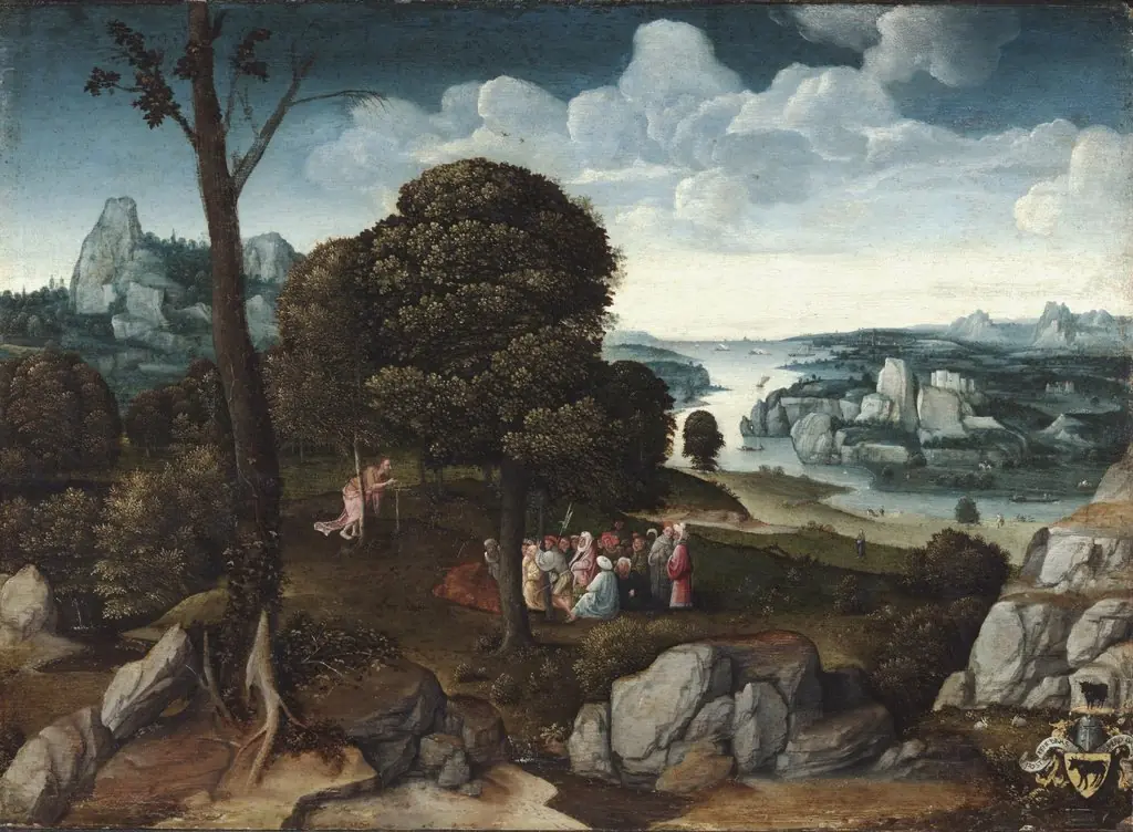 Landscape with Saint John the Baptist Preaching, by Joachim Patinir