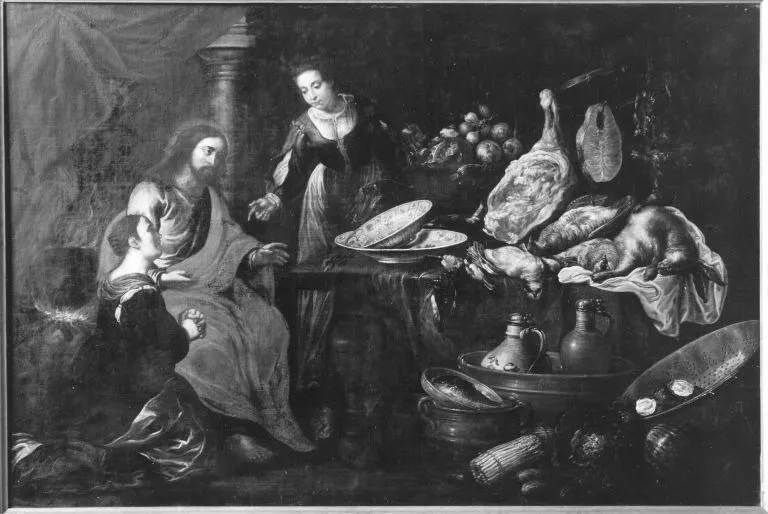 Christus bei Maria und Martha (?), by Joachim von Sandrart the Elder, unspecified, 1647