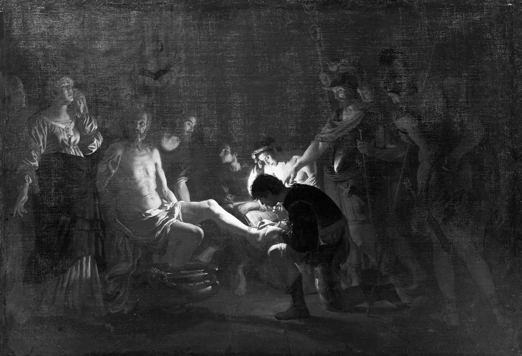 The Death of Seneca, by Joachim von Sandrart the Elder, paint, 1635