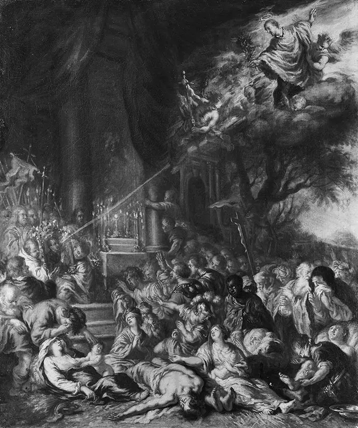 Wunder des hl. Cajetan an Pestkranken, by Joachim von Sandrart the Elder