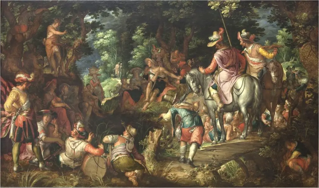 John the Baptist Preaching in the Forest, by Joachim Wtewael