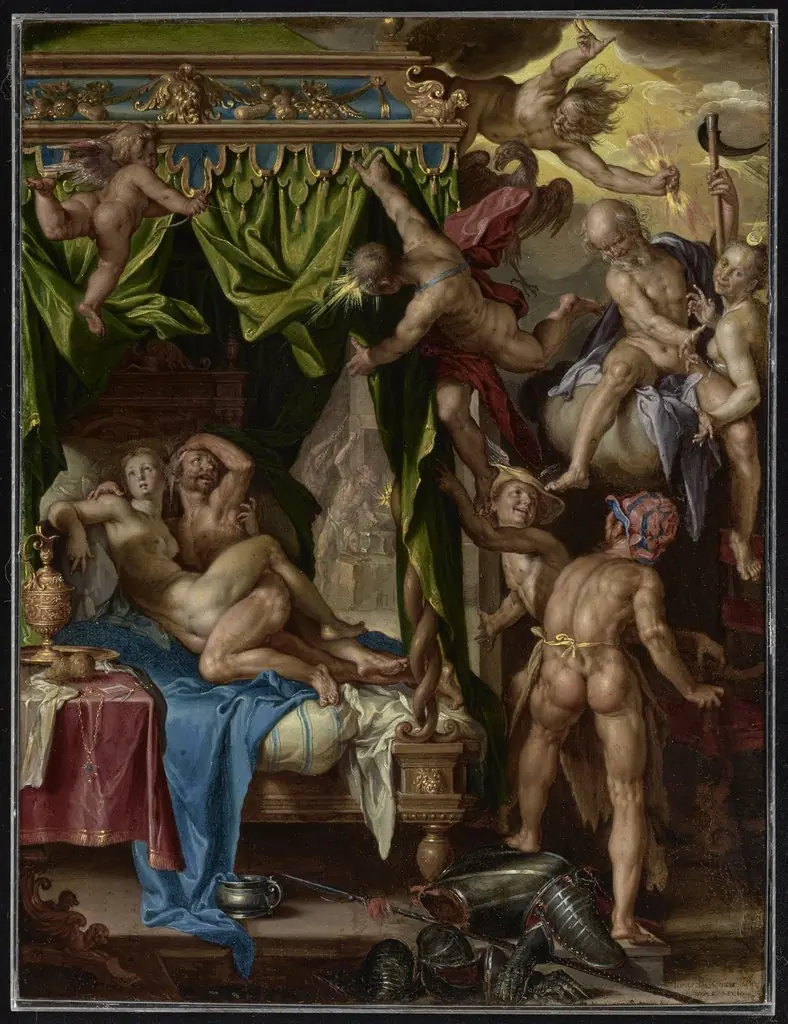 Mars and Venus Surprised by Vulcan, by Joachim Wtewael