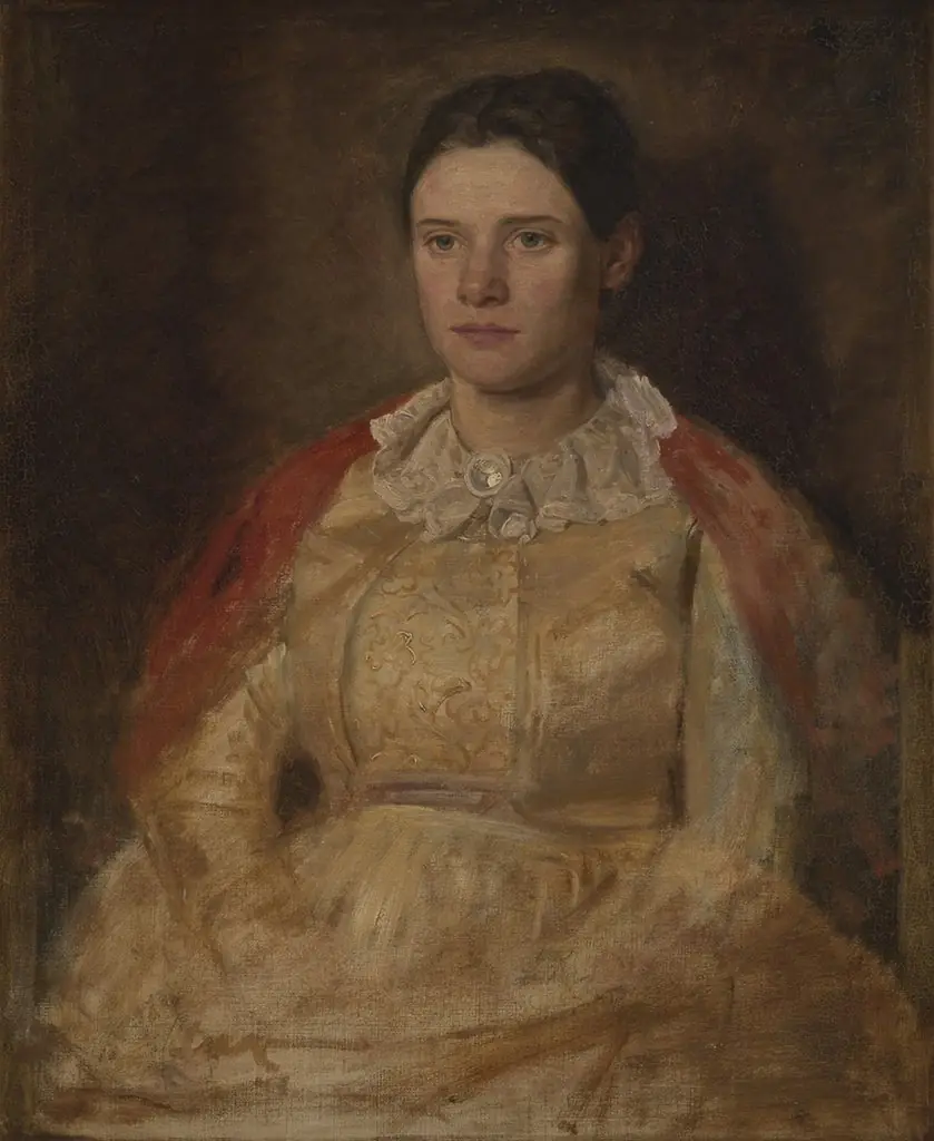 Agnete Skovgaard, f. Lange, kunstnerens hustru, by Joakim Skovgaard