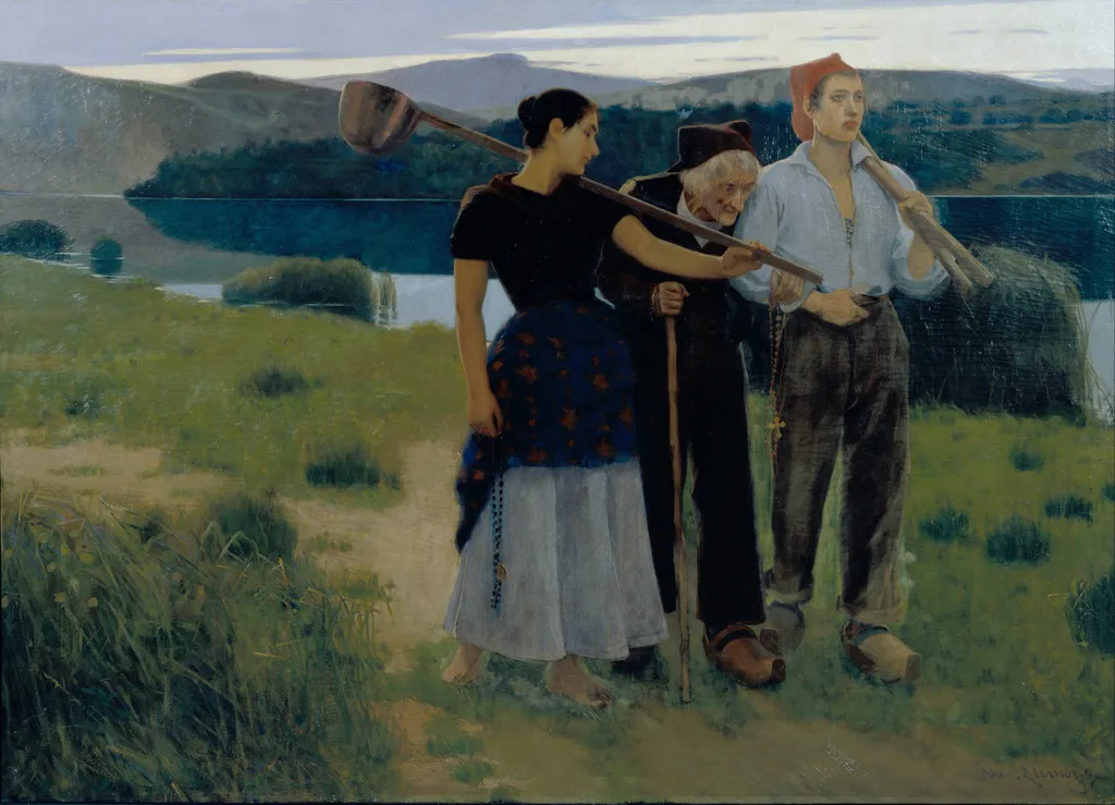 Returning from the Plot, by Joan Llimona, oil, 1898
