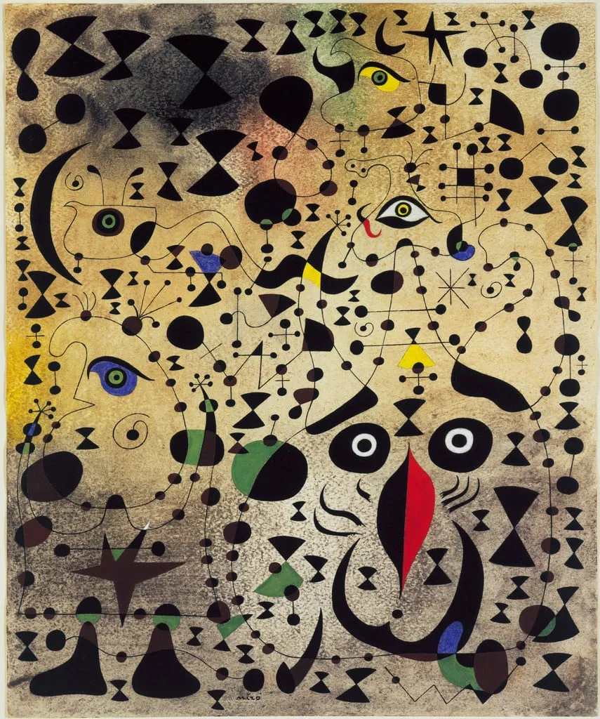 Untitled, by Joan Miró, oil, 1941