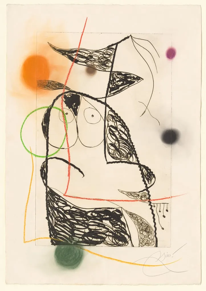 Untitled, by Joan Miró, paint, 1977