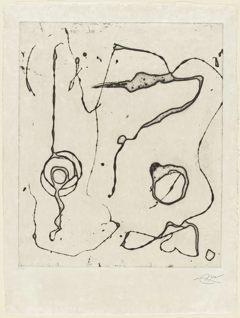 Untitled, by Joan Miró, ink, 1982
