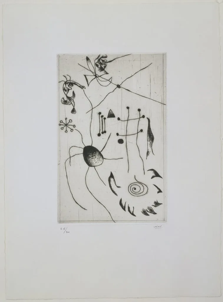 Untitled, by Joan Miró, ink, 1938