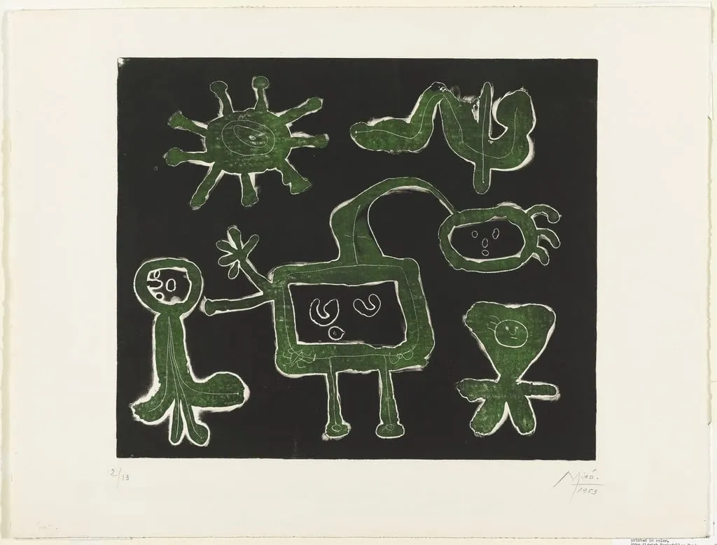 Untitled, by Joan Miró, ink, 1952