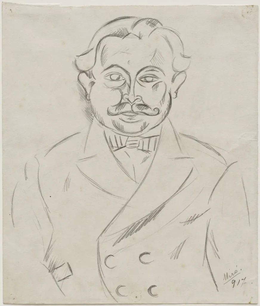 Untitled, by Joan Miró, graphite, 1917