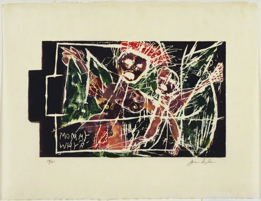 Untitled, by Joan Snyder, ink, 1984