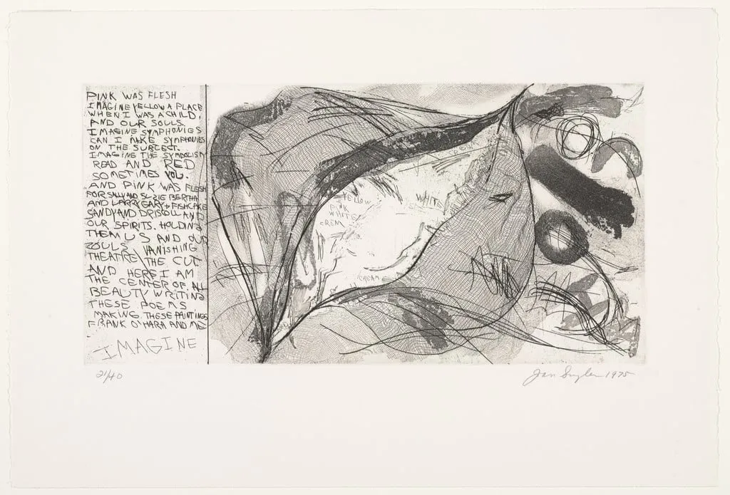 Untitled, by Joan Snyder, ink, 1975