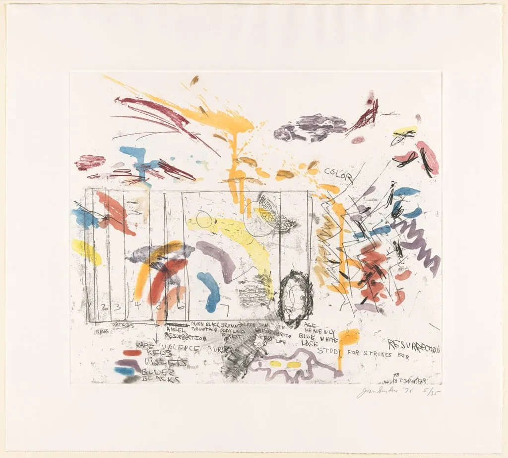 Untitled, by Joan Snyder, ink, 1978