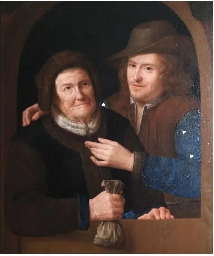 The ill-matched couple, by Joannes de Cordua, oil, 1688
