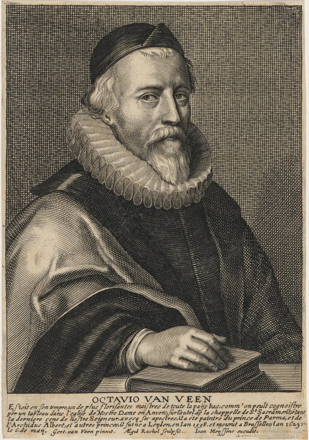 Octavio van Veen, by Joannes Meyssens, ink, 1641