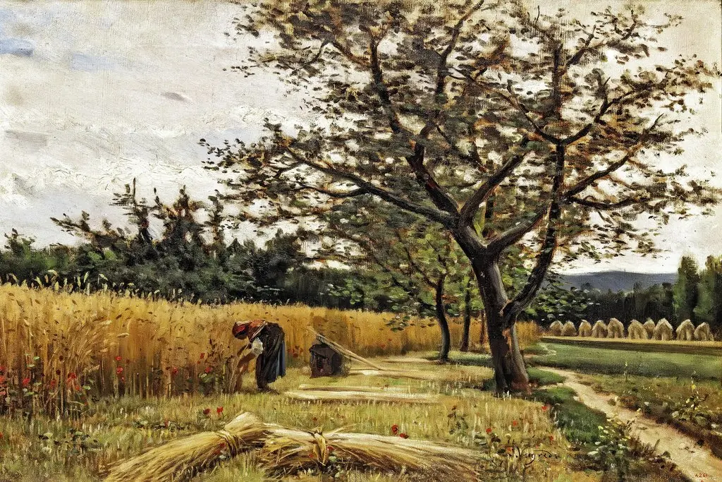 Reaping, by Joaquim Vayreda i Vila