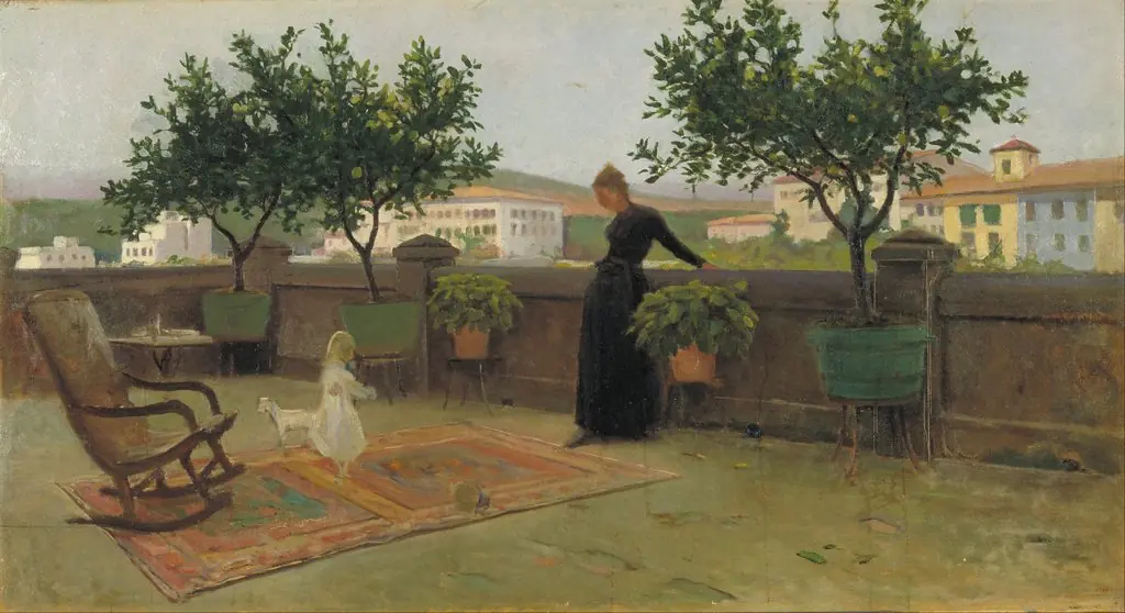 Terrace, by Joaquim Vayreda i Vila