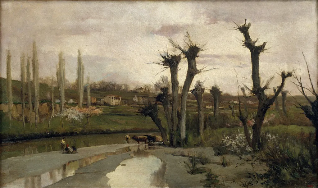 The Beginning of Spring, by Joaquim Vayreda i Vila, oil, 1889