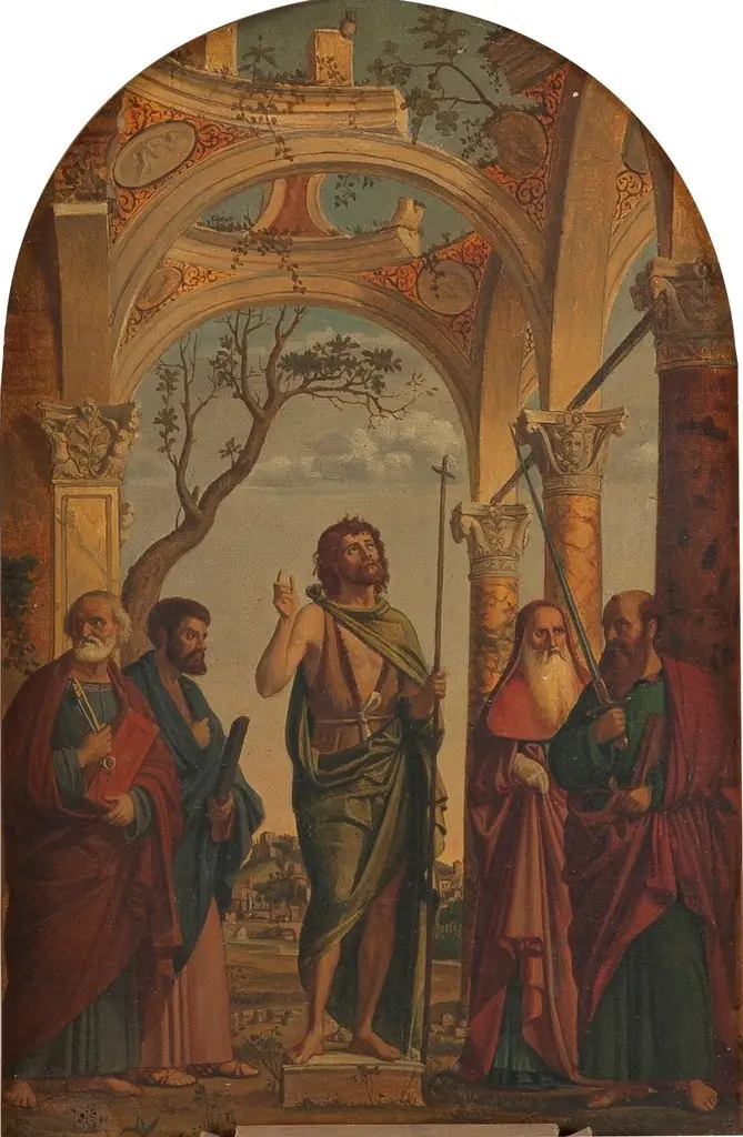 San Juan Bautista y santos, by Joaquín Espalter y Rull