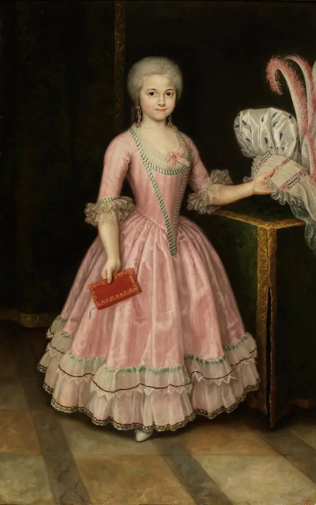 The infanta María Amalia of Spain as a Child, Holding a Book, by Joaquín Inza y Ainsa
